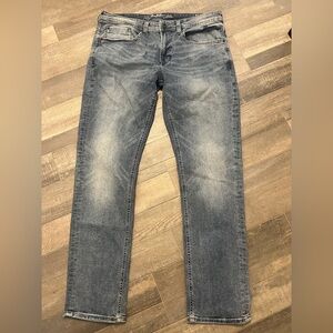 Buffalo David Bitton Faded Blue Straight Jeans